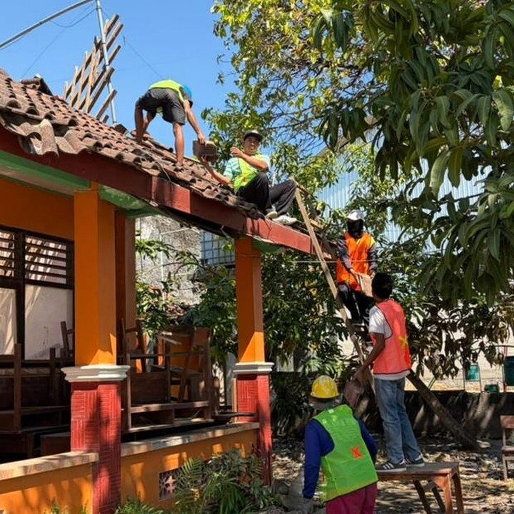 Atap SDN Tanggirejo Grobogan Rusak, Revitalisasi Dimulai