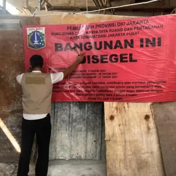 Bangunan 6 Lantai di Gambir Kembali Disegel karena Langgar Izin