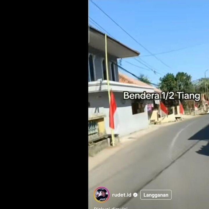 Bendera Terpasang di Tengah Tiang di Tasikmalaya Bukan Setengah Tiang, Ini Penjelasannya