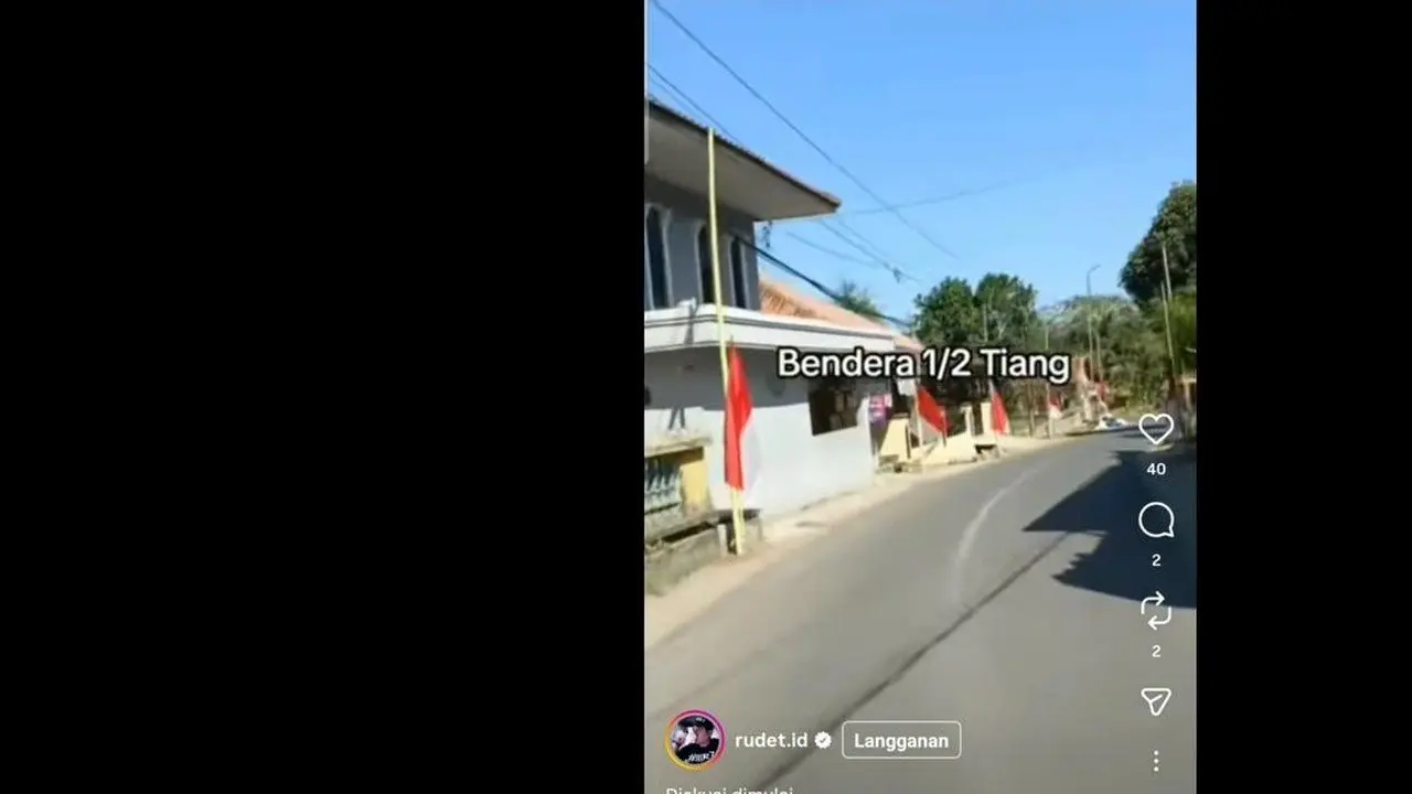 Bendera Terpasang di Tengah Tiang di Tasikmalaya Bukan Setengah Tiang, Ini Penjelasannya