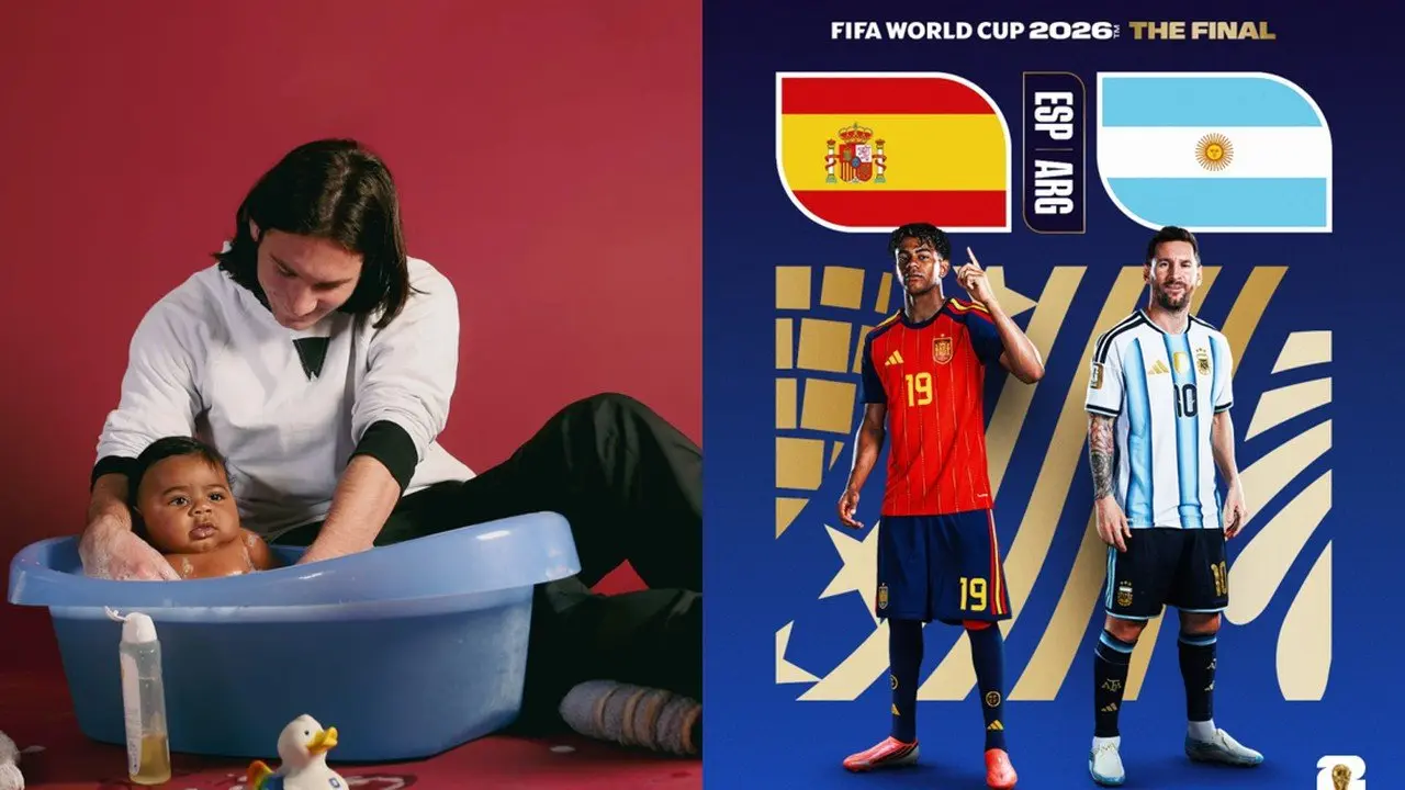Foto Lama Messi Memandikan Yamal Kembali Viral Jelang Final Piala Dunia 2026