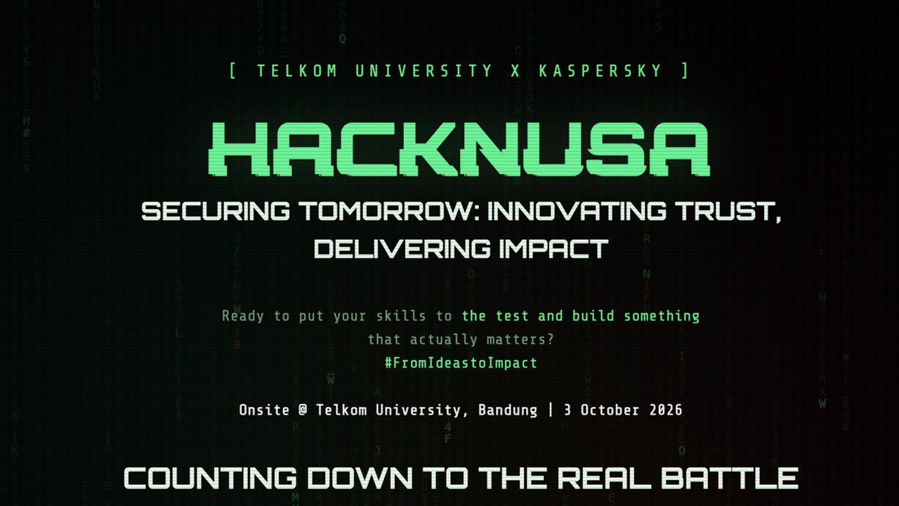 HackNusa: Hackathon Keamanan Siber Kolaborasi Telkom University dan Kaspersky Dibuka