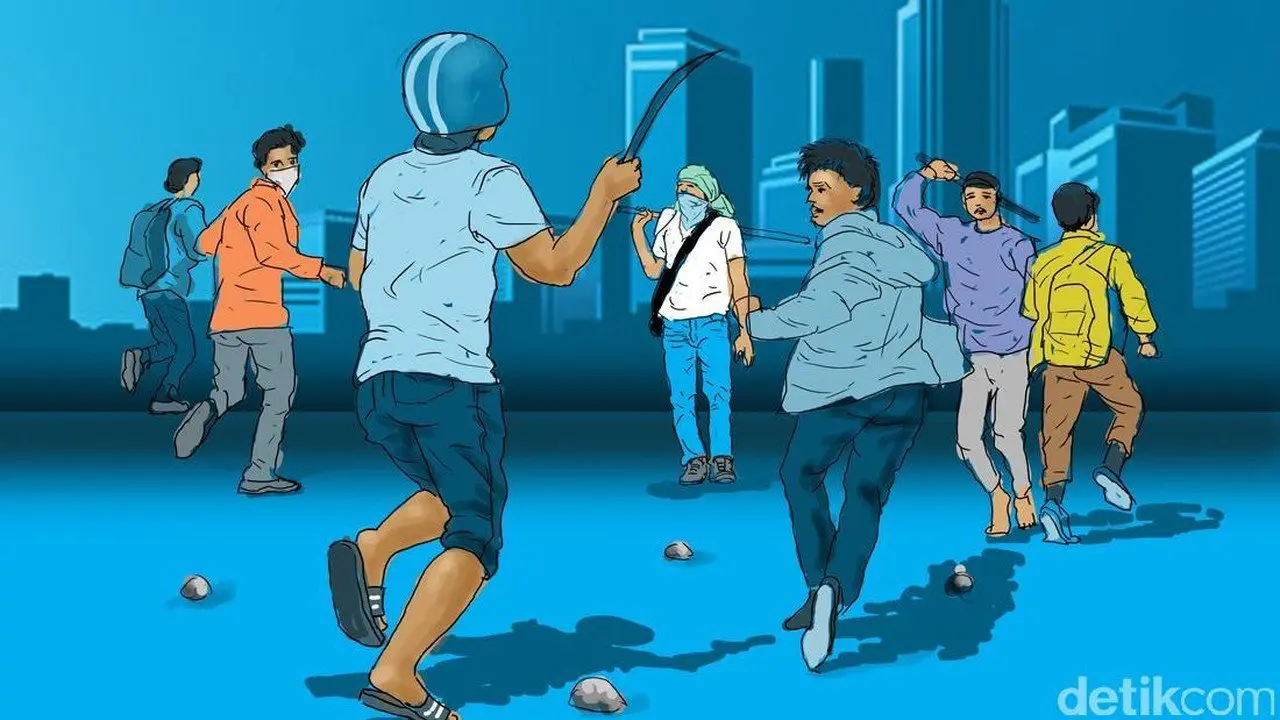 Polisi Amankan 7 Pemuda dan 2 Senjata Tajam di Jakarta Timur