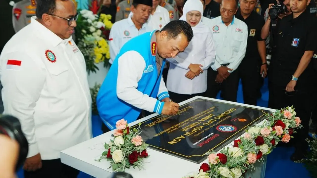 Kapolri Resmikan Gedung Baru KSPSI AGN Jatim, Wadah Perjuangan Buruh
