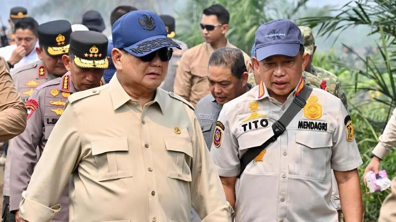 Prabowo dan Tito Pantau Langsung Penanganan Karhutla di Kalimantan Barat