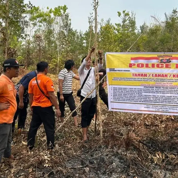 Pria Senter Terungkap Bakar Lahan di Kalteng untuk Dibuka
