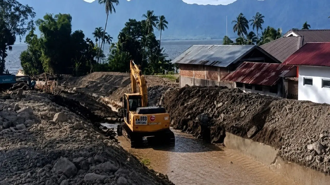 Rehabilitasi Sungai dan Irigasi Pascabencana Sumatera Dikebut