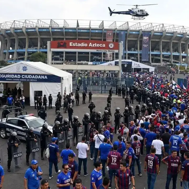 Ribuan Polisi Amankan Laga Cruz Azul vs Atlante di Stadion Azteca