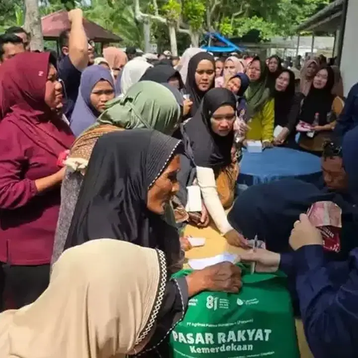 Agrinas Palma Nusantara Hadirkan Pasar Rakyat dan Layanan Kesehatan Gratis di Labuhanbatu Utara