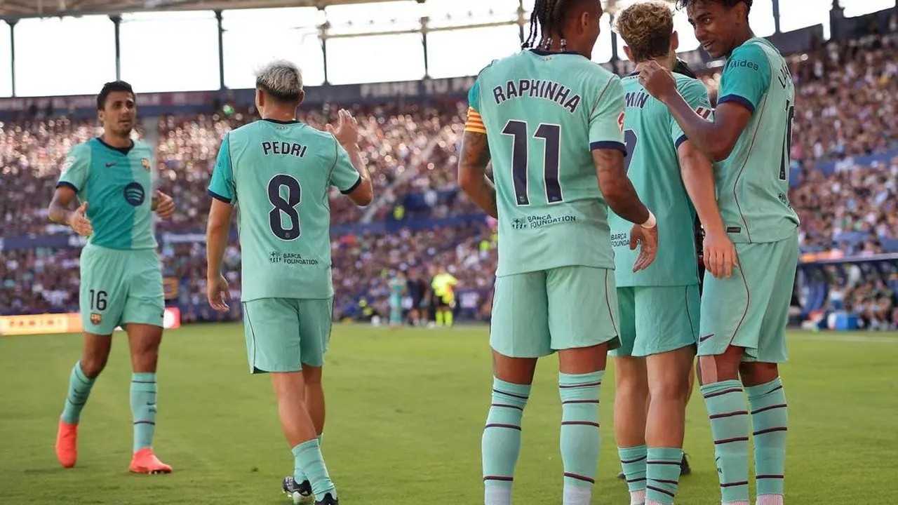 Barcelona Pertahankan Rekor Sempurna, Taklukkan Levante 4-2