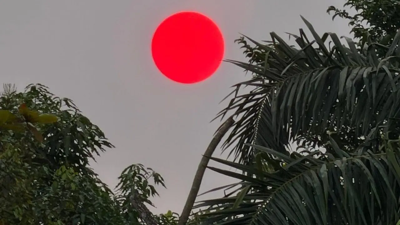 BMKG Ungkap Penyebab Matahari Tampak Merah Pekat di Langit Medan
