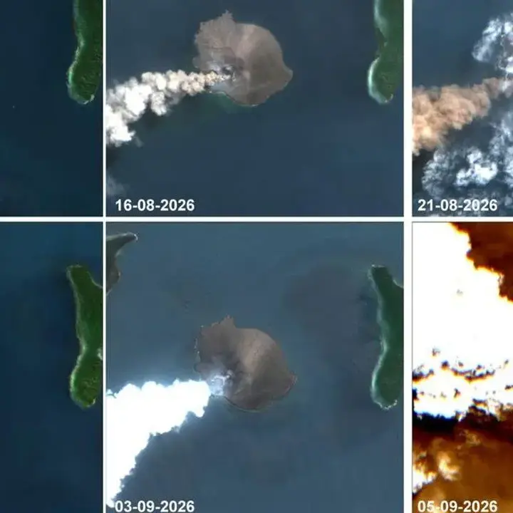 Jejak Erupsi Anak Krakatau Terekam Citra Satelit BIG