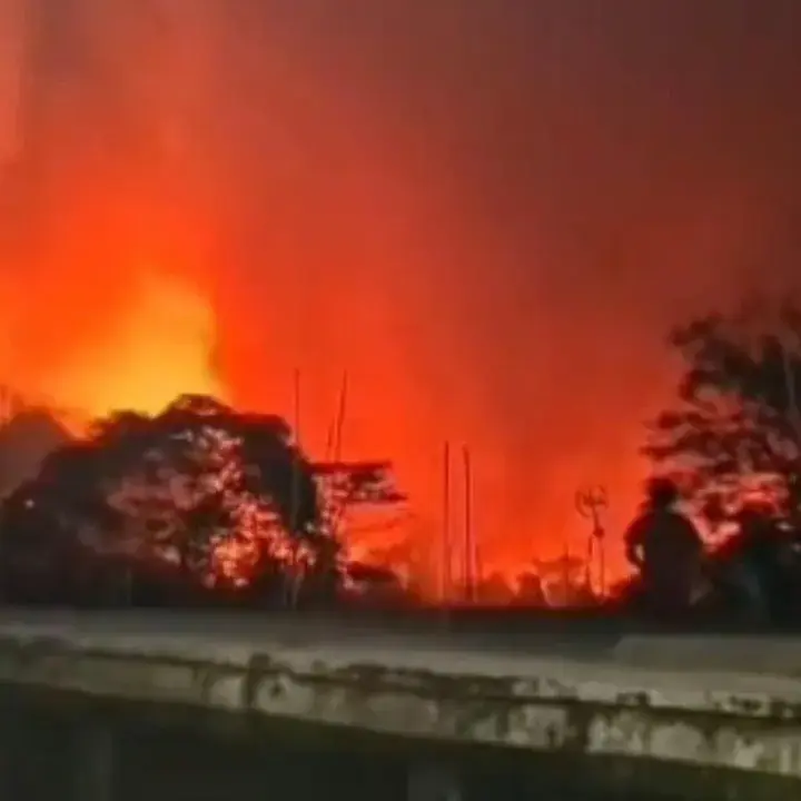 Lahan Terbakar Dekat TPA Galuga Bogor, Petugas Berupaya Keras Padamkan Api
